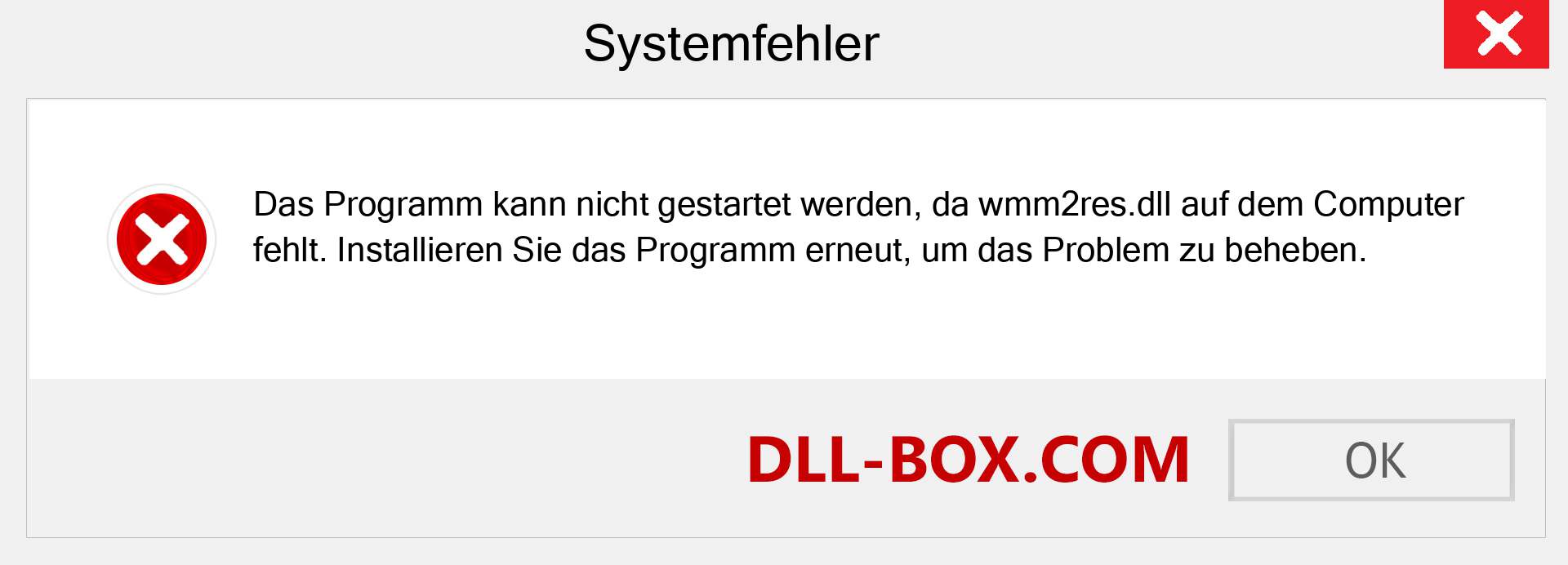 wmm2res.dll-Datei fehlt?. Download für Windows 7, 8, 10 - Fix wmm2res dll Missing Error unter Windows, Fotos, Bildern